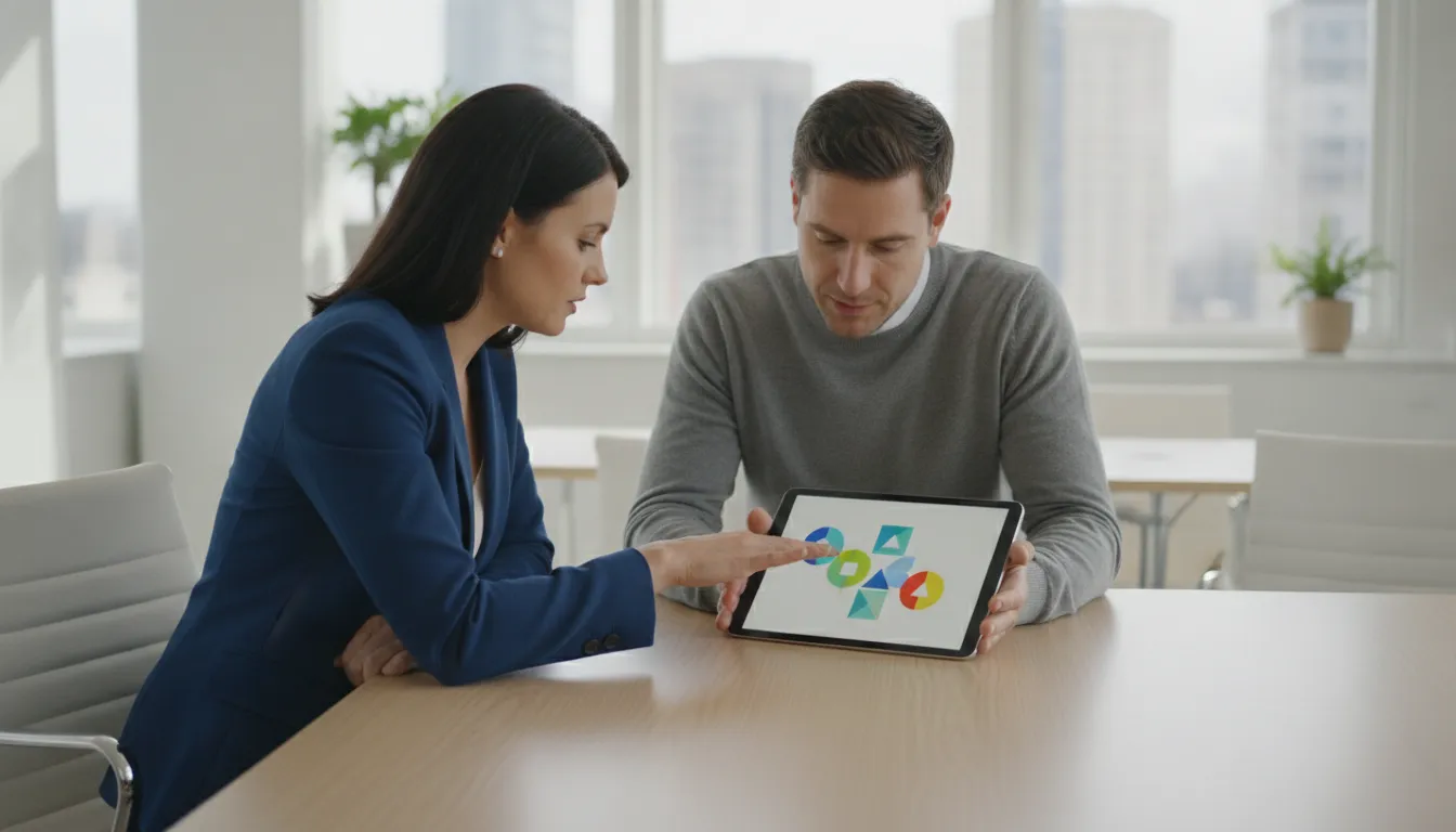 Nonprofit consultant discussing Dynamics 365 for Nonprofits analytics and financial reports