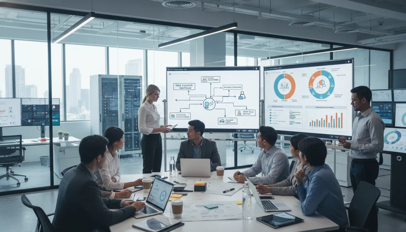 Salesforce implementation consultant mapping discovery, integration, testing, and launch milestones