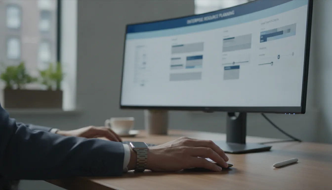 Business user configuring a NetSuite saved search criteria builder with filters and result columns
