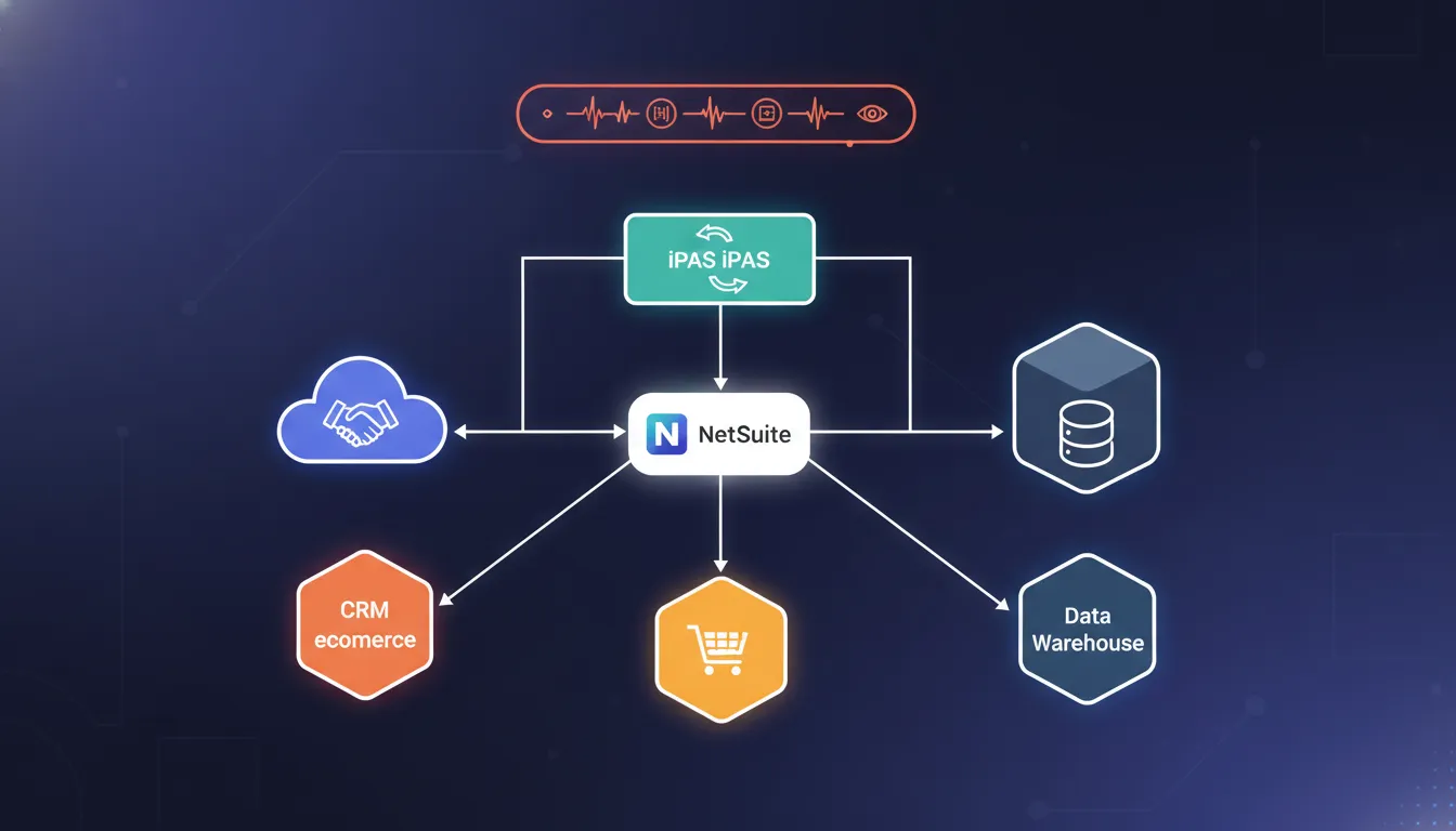 NetSuite API integration architecture connecting ERP CRM ecommerce and data systems