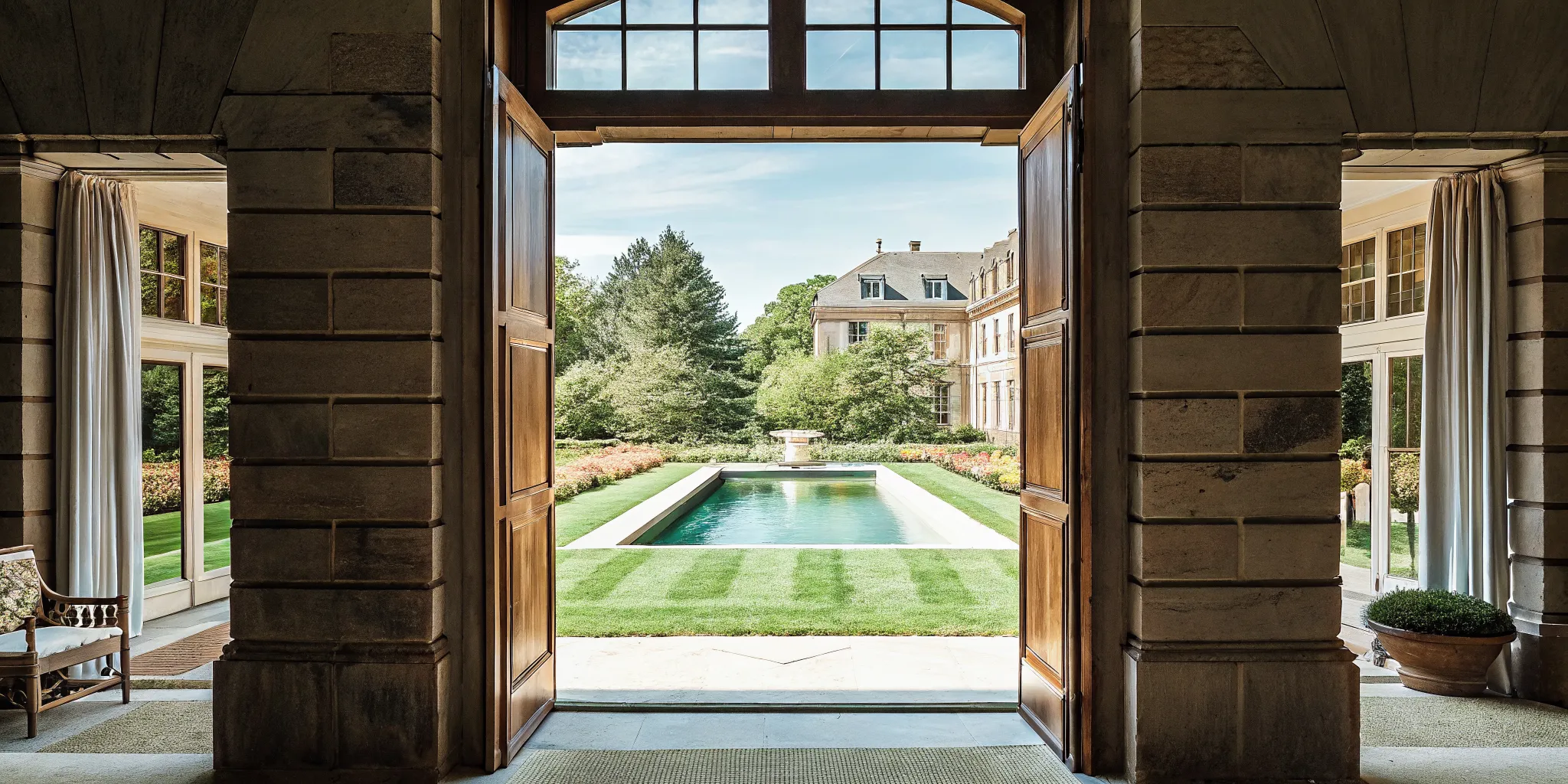The grand French Chateau-inspired estate on 11 private acres near Boston
