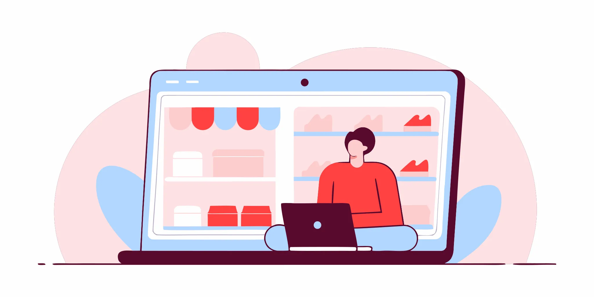 DTC brand owner viewing a personalized checkout page with product recommendations on a laptop