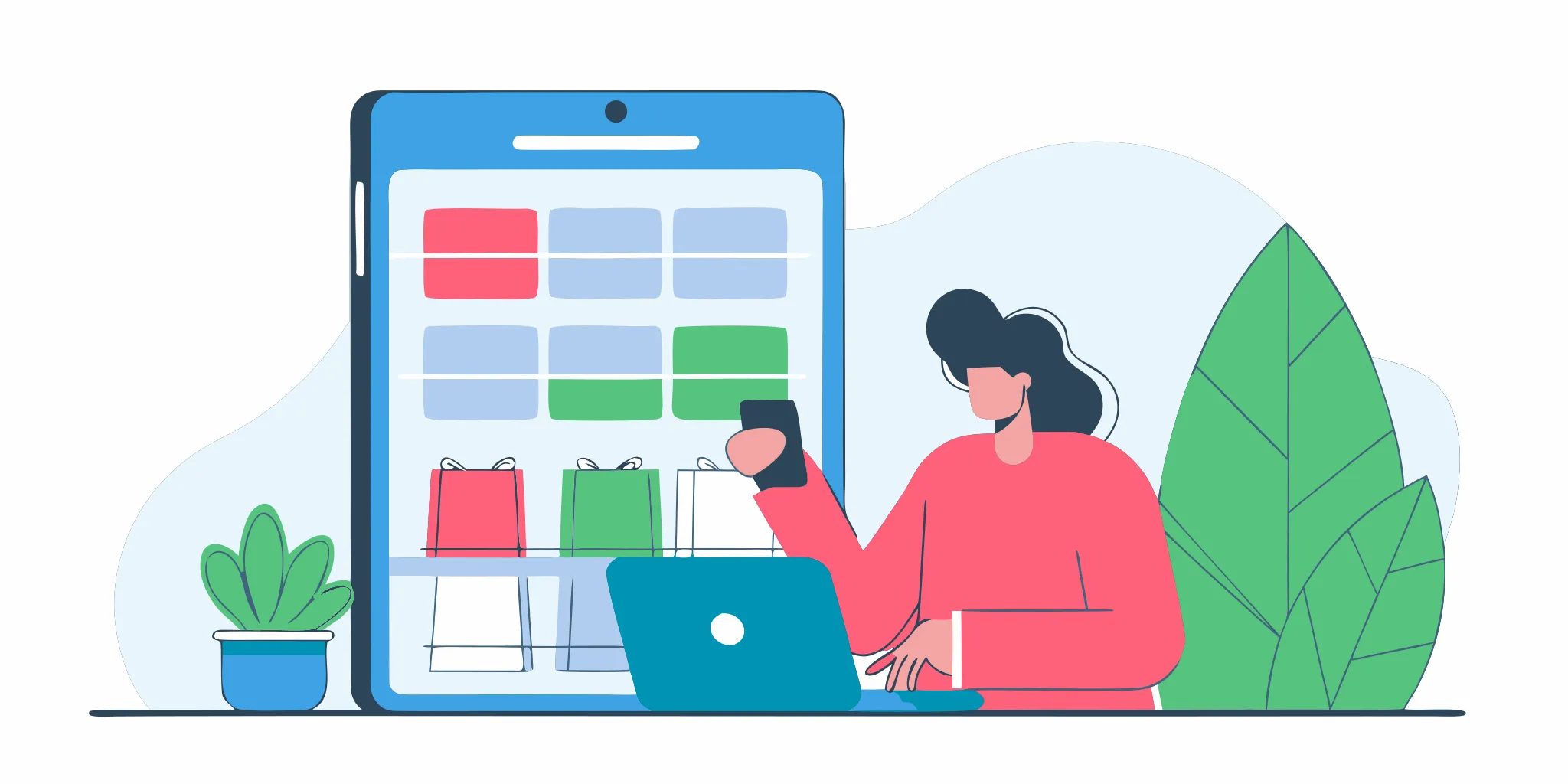 Ecommerce professional reviewing a streamlined mobile checkout interface on a smartphone
