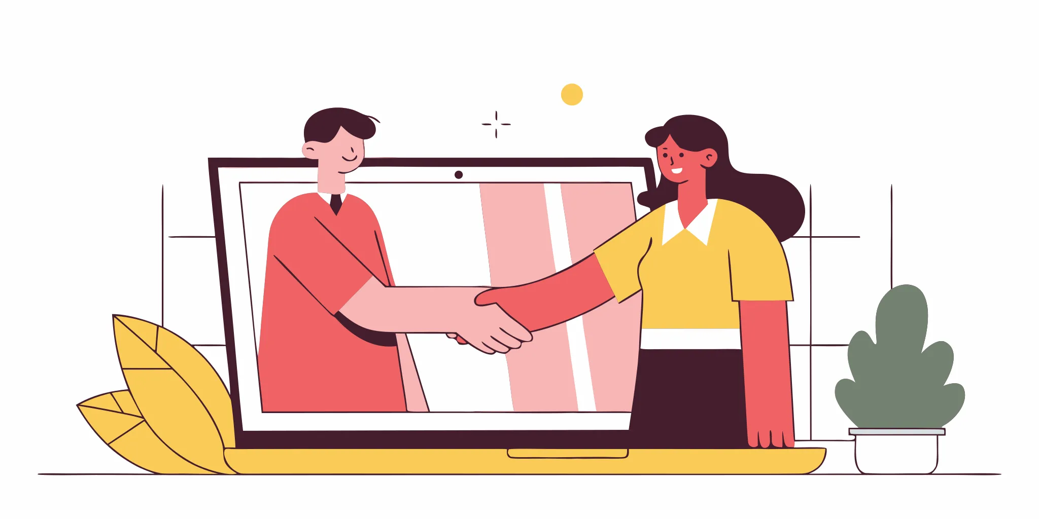Merchant and consultant confirming a successful checkout go-live at a laptop in a bright office