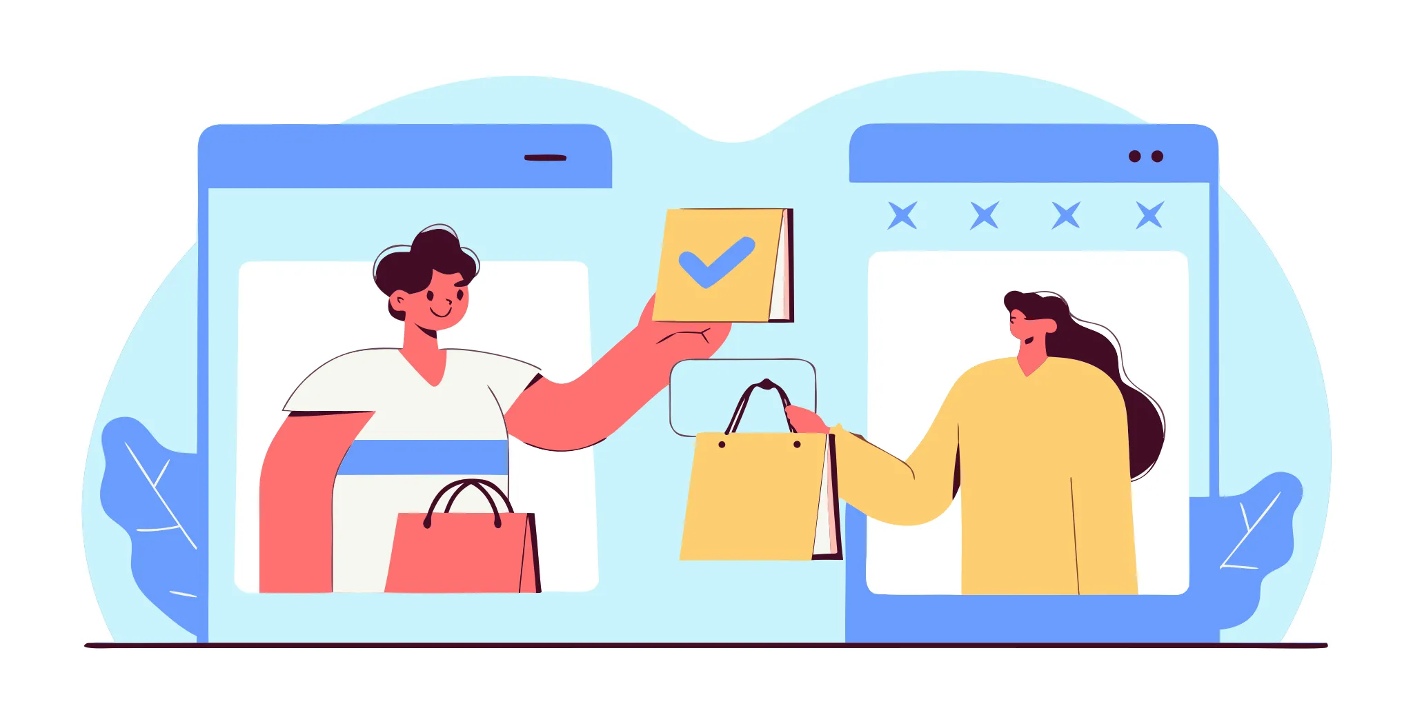 Illustration comparing a small checkout add-on with a post-purchase offer