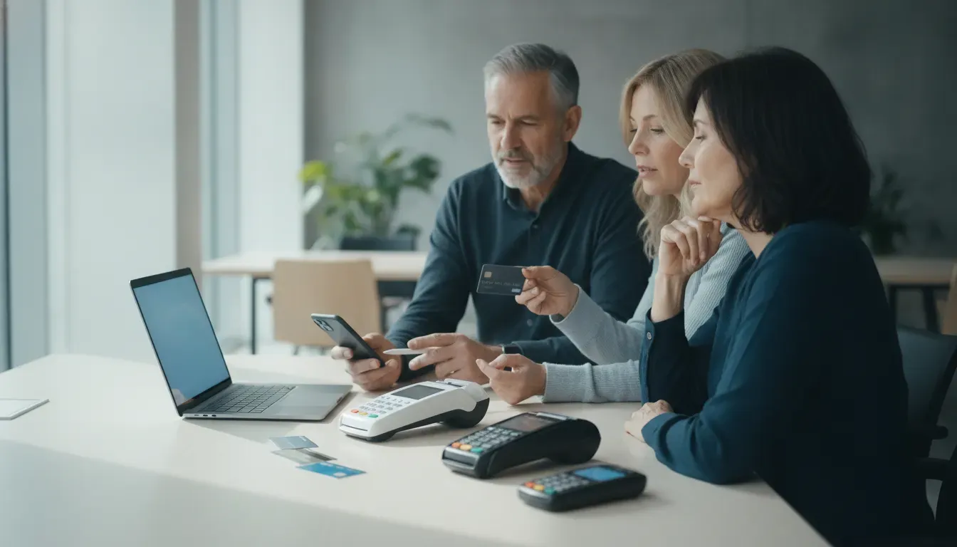 Ecommerce team reviewing payment method options for checkout