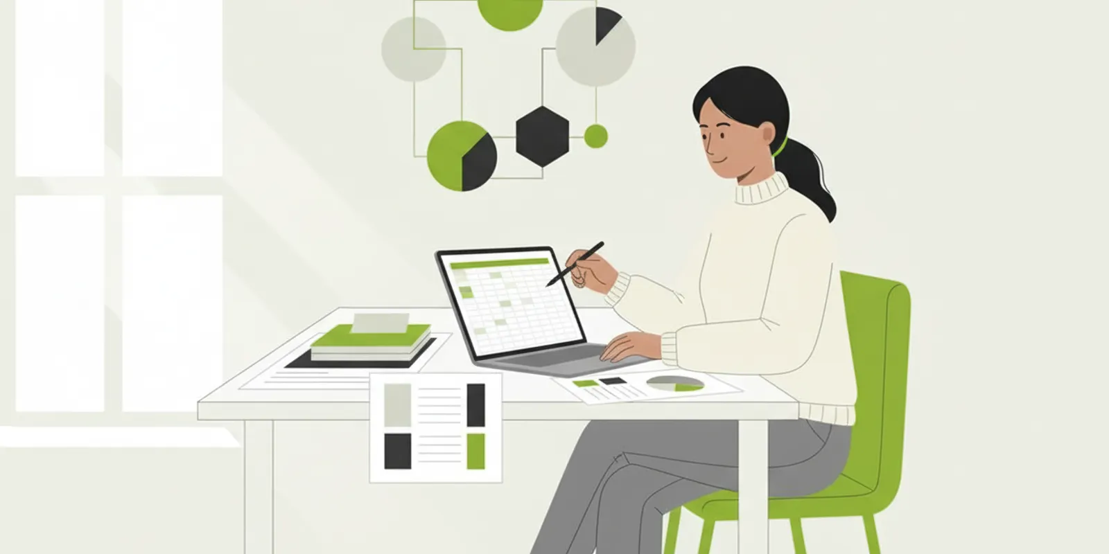 Finance professional reviewing consolidated reports for a family office portfolio
