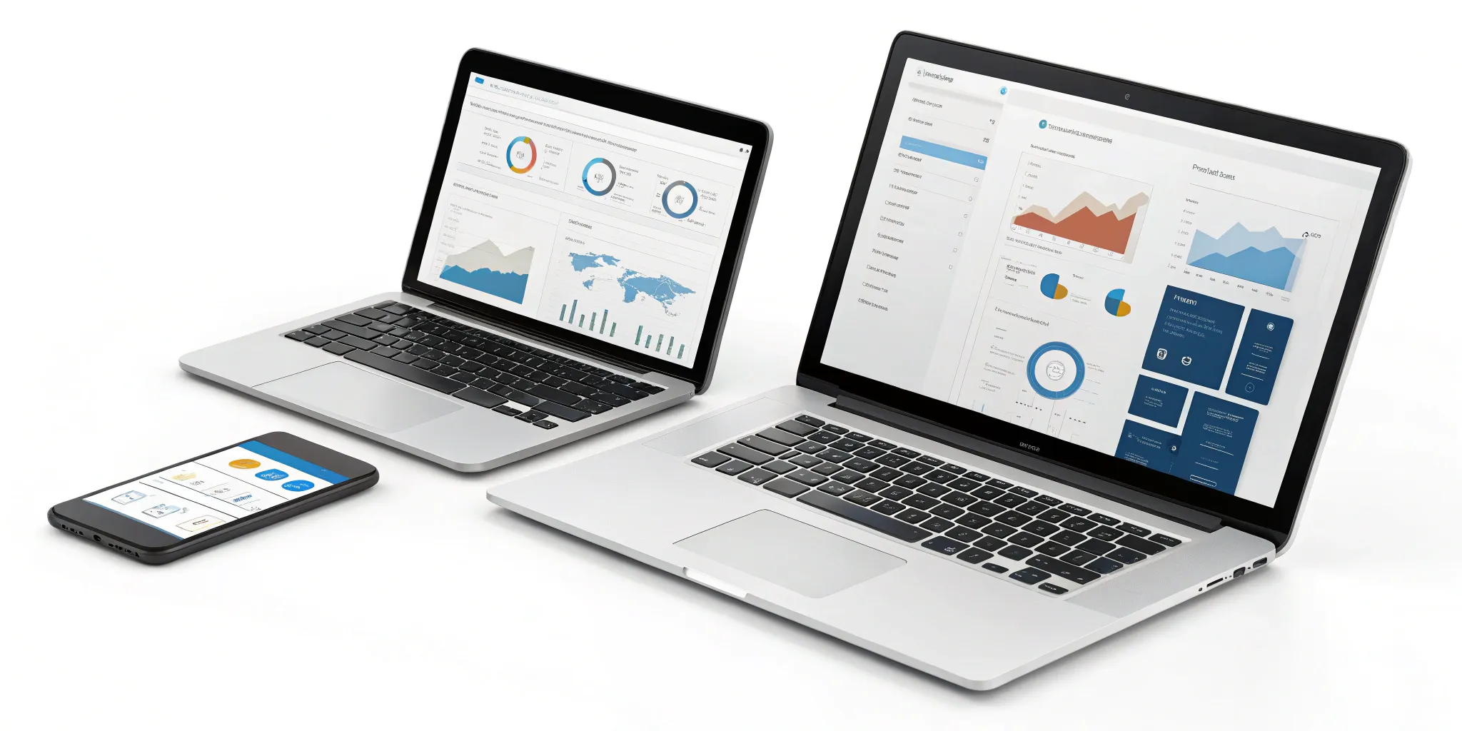 A sales automation tool dashboard on a laptop showing analytics for closing more deals.