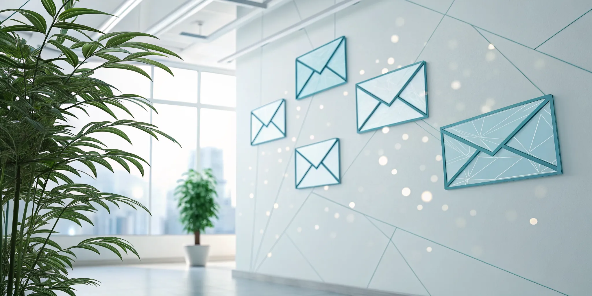 Blue envelope icons representing customer expansion email templates for natural upsell conversations.