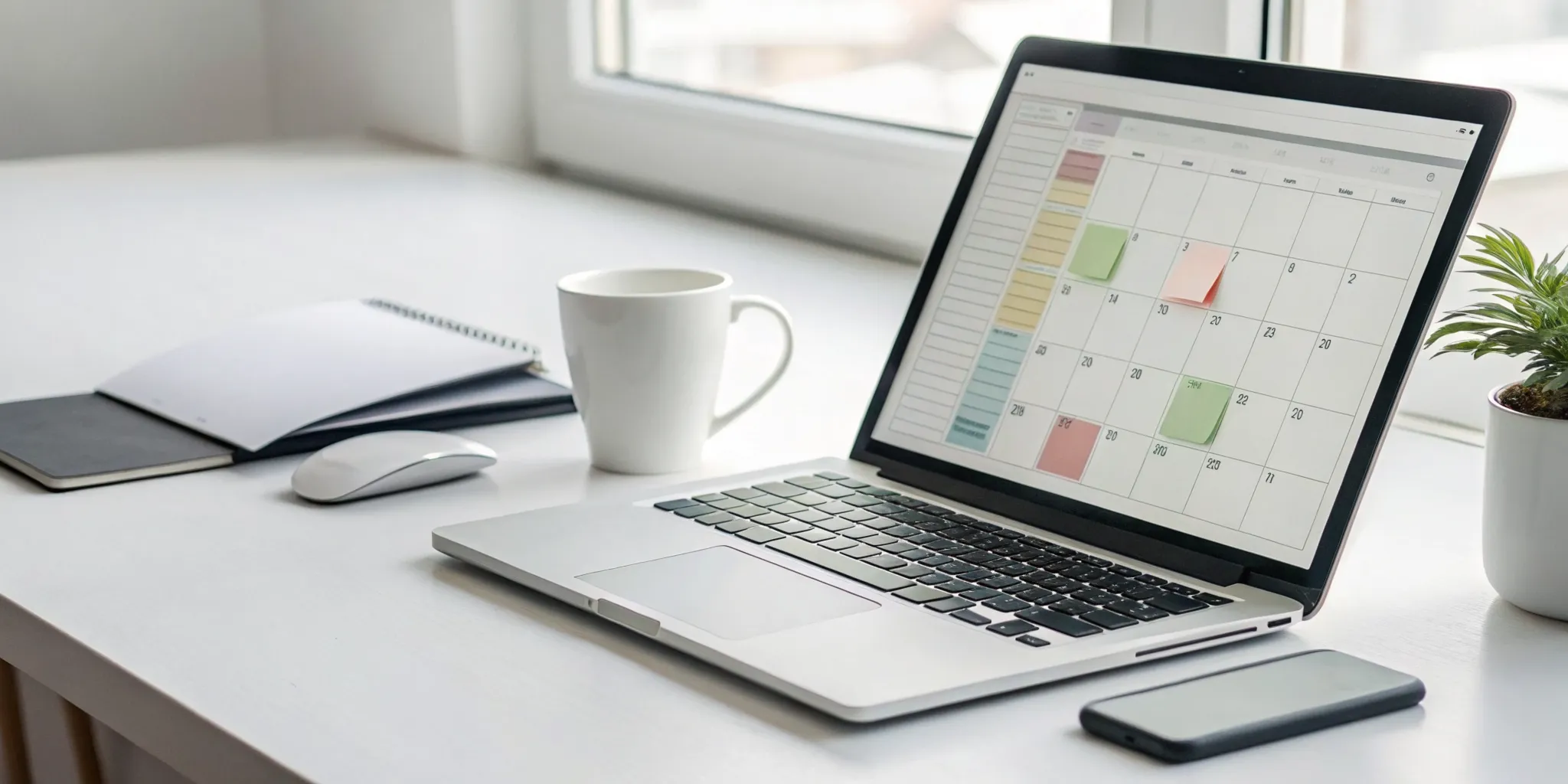 Laptop displaying a one-click meeting scheduler for Gmail to find the best appointment time.