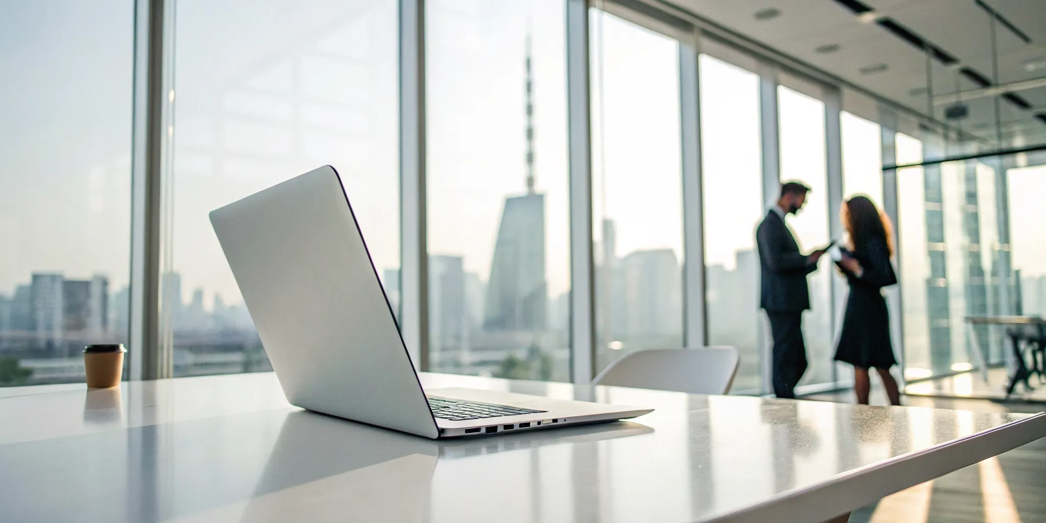 Sales team building an automated sales sequence on a laptop to book more meetings.