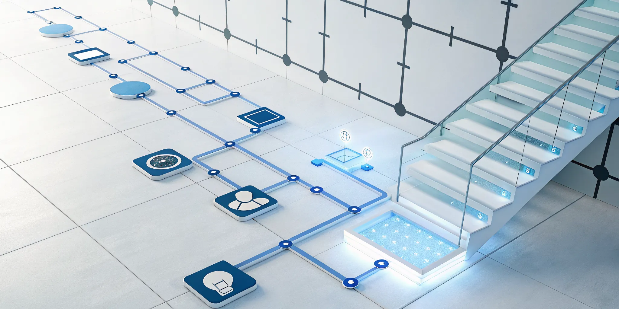 A process flow of the steps for building a sales cadence and a predictable pipeline.