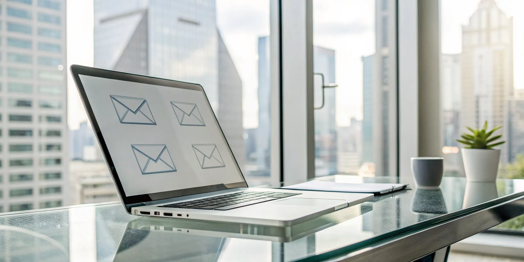 Laptop showing how to send a sales sequence from Gmail that avoids the spam folder.