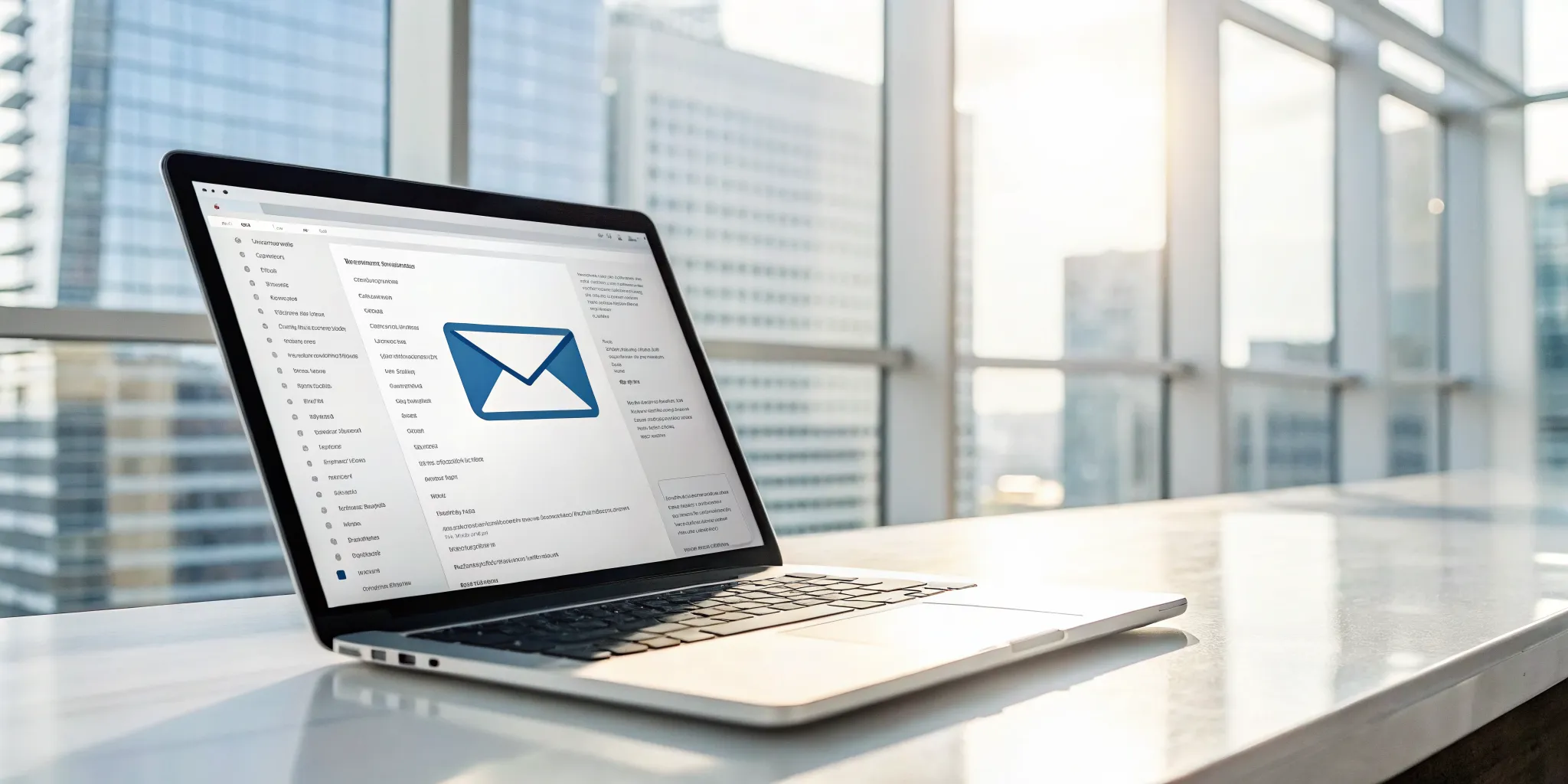 A laptop showing how to track email opens in a Gmail inbox with a tracking tool.