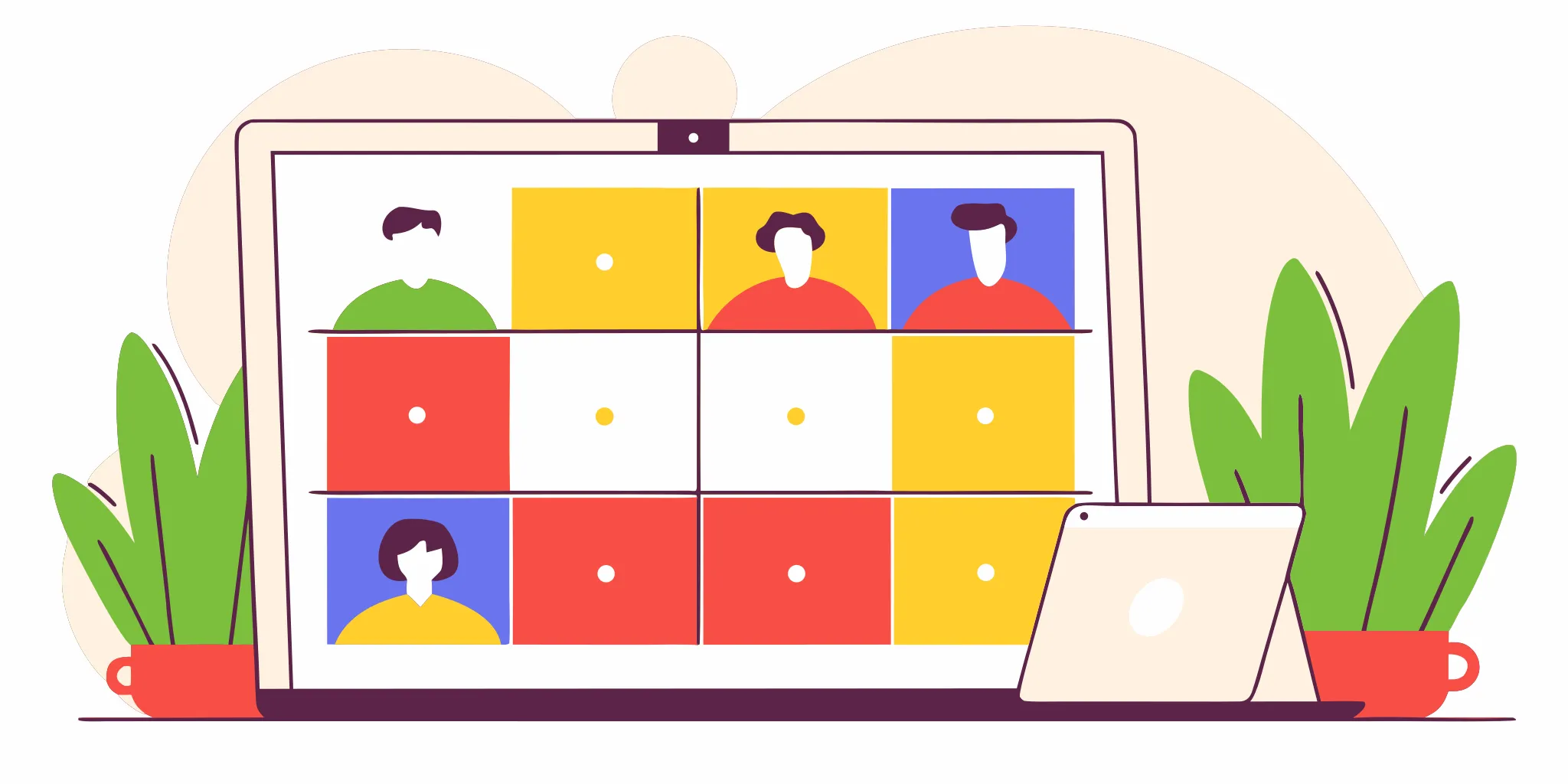 Laptop screen showing a sales team meeting booked with a Gmail scheduler.