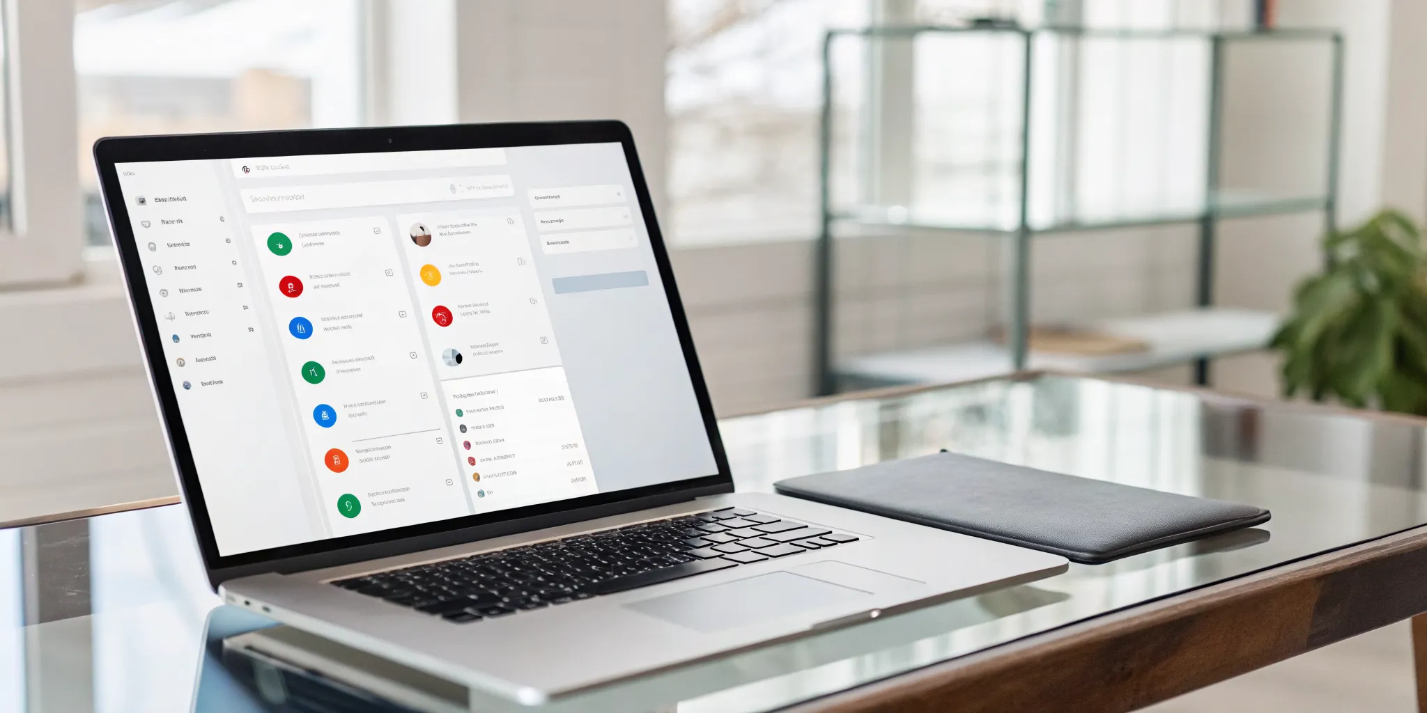 Laptop displaying an organized Gmail inbox using labels and filters for productivity.