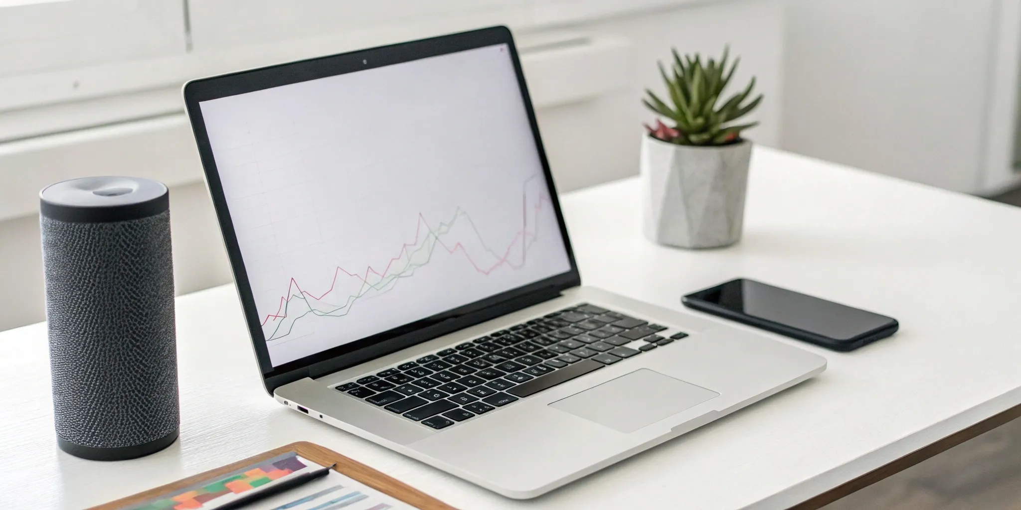 Salesforce dashboard on a laptop showing sales engagement analytics and key performance metrics.