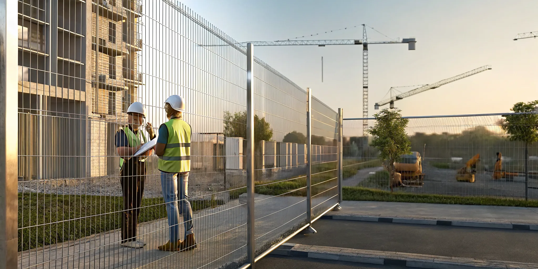 Team planning construction site video monitoring coverage and camera placement