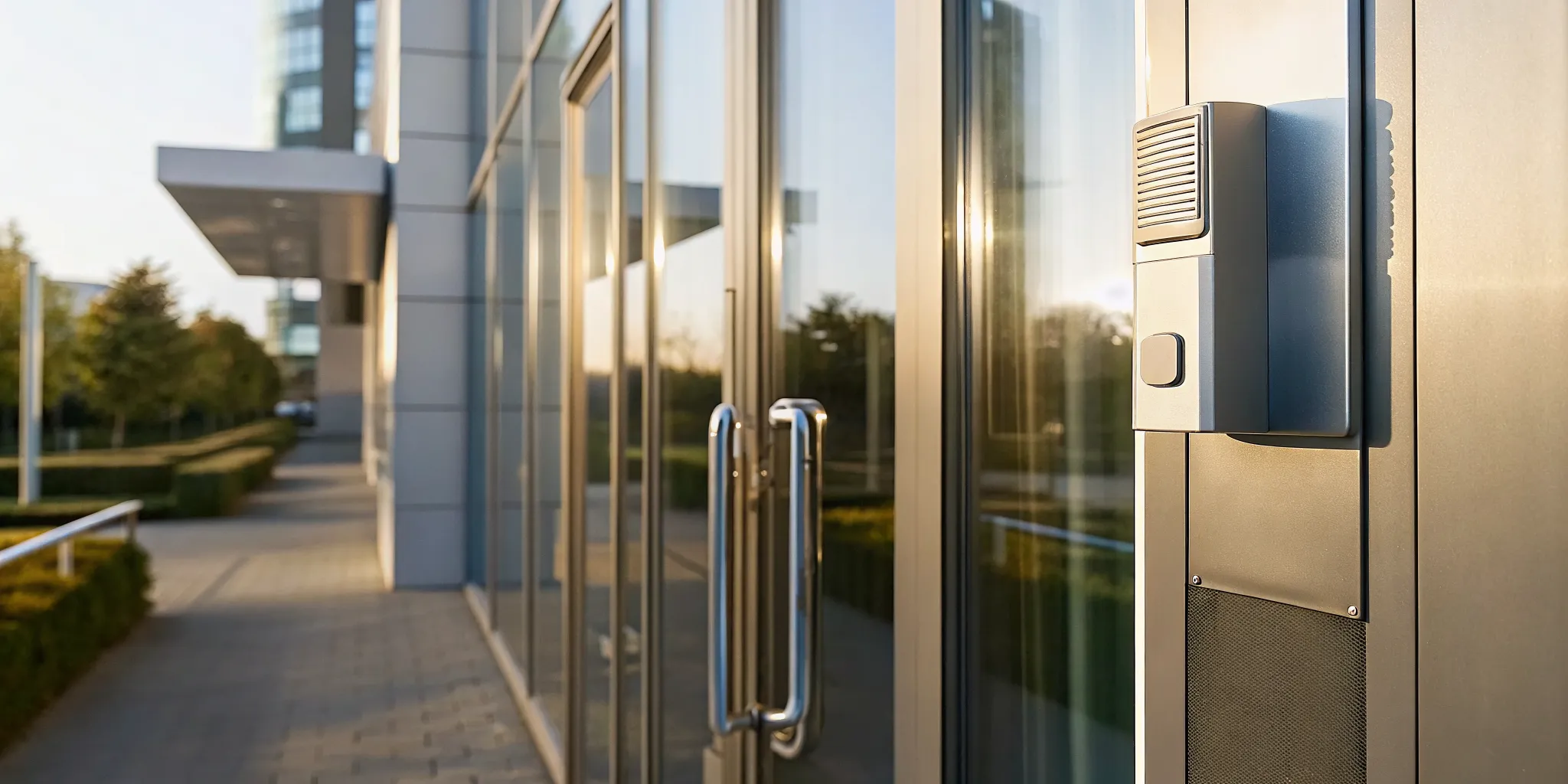 Video intercom at a secure commercial building entrance