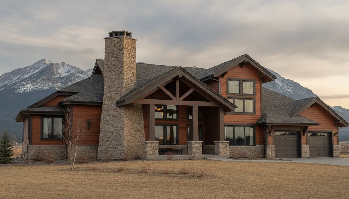 A modern mountain house built by a trusted Utah house builder.