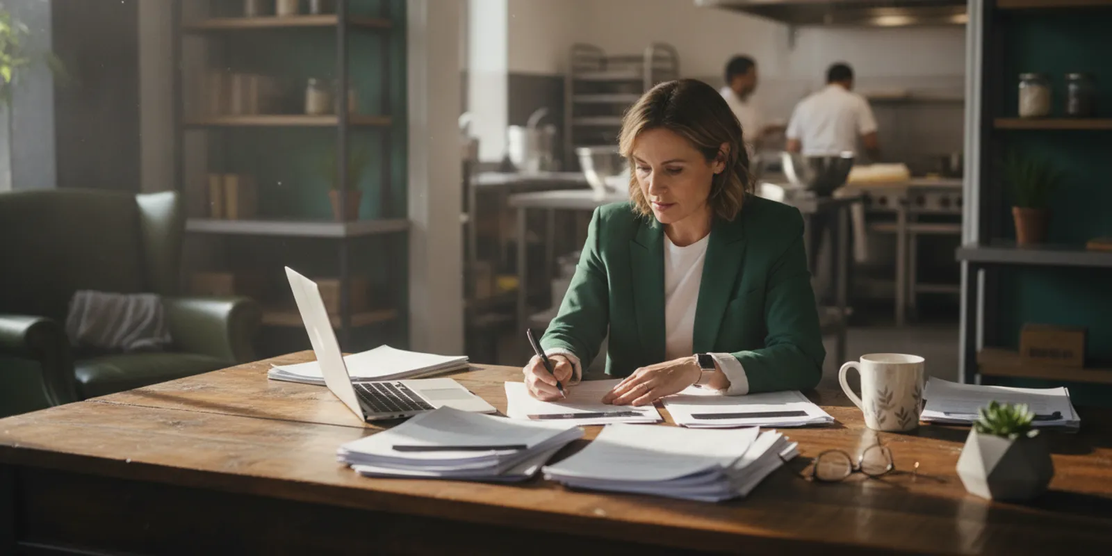 Catering accounting workflow connecting event revenue, deposits, costs, and financial reporting