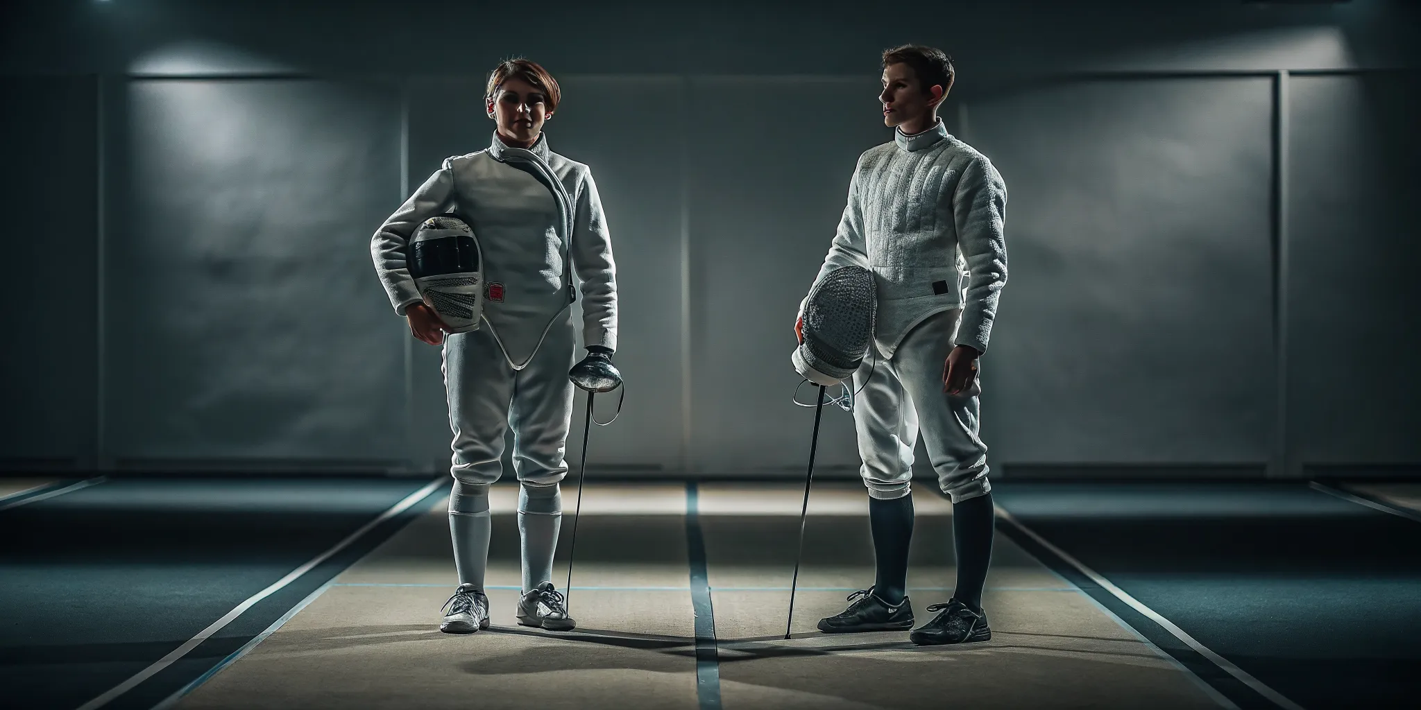 Youth fencer and martial artist ready for practice