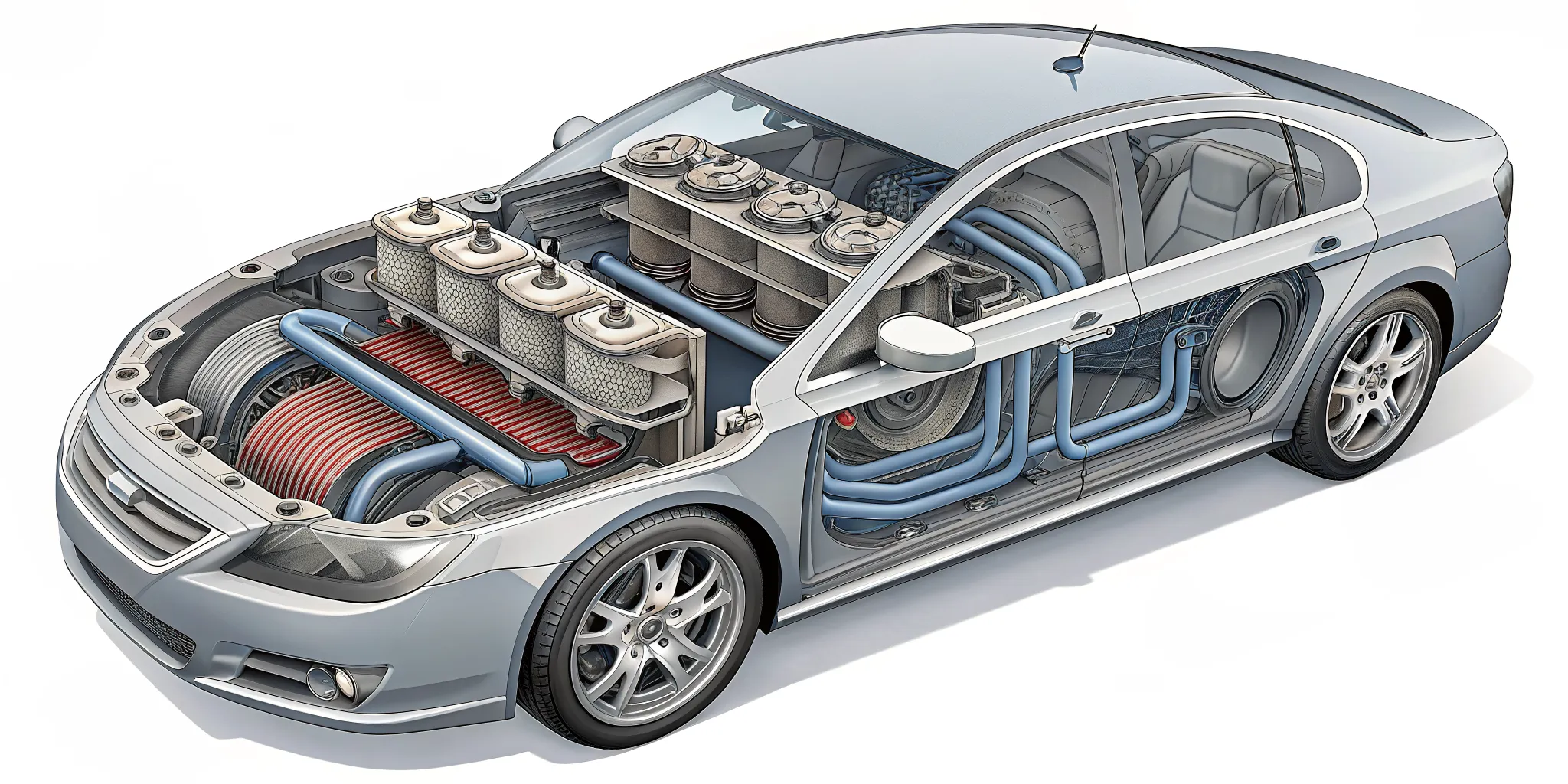 Cutaway technical illustration of the Crawford Performance V3 Dual Chamber AOS showing internal labyrinth baffle design