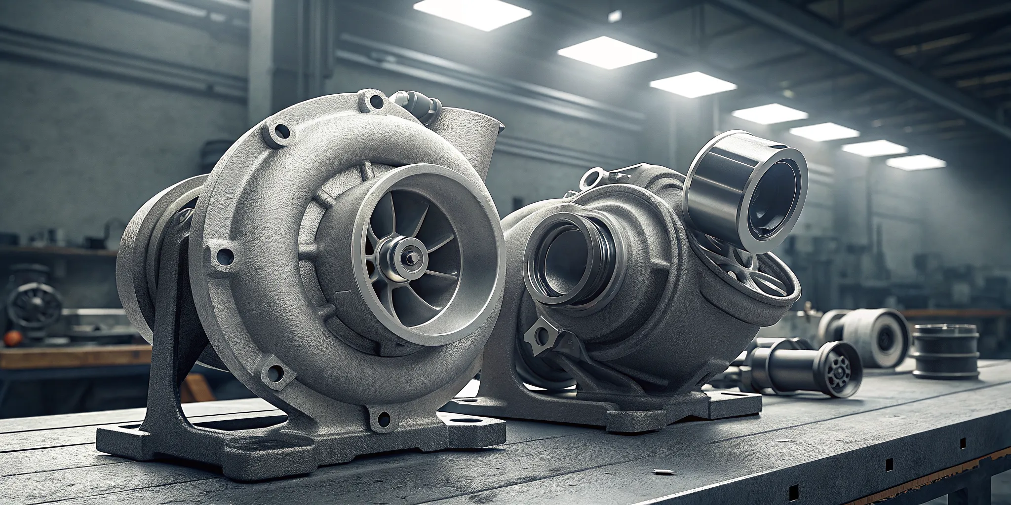 Stock location and rotated mount Subaru turbochargers comparison