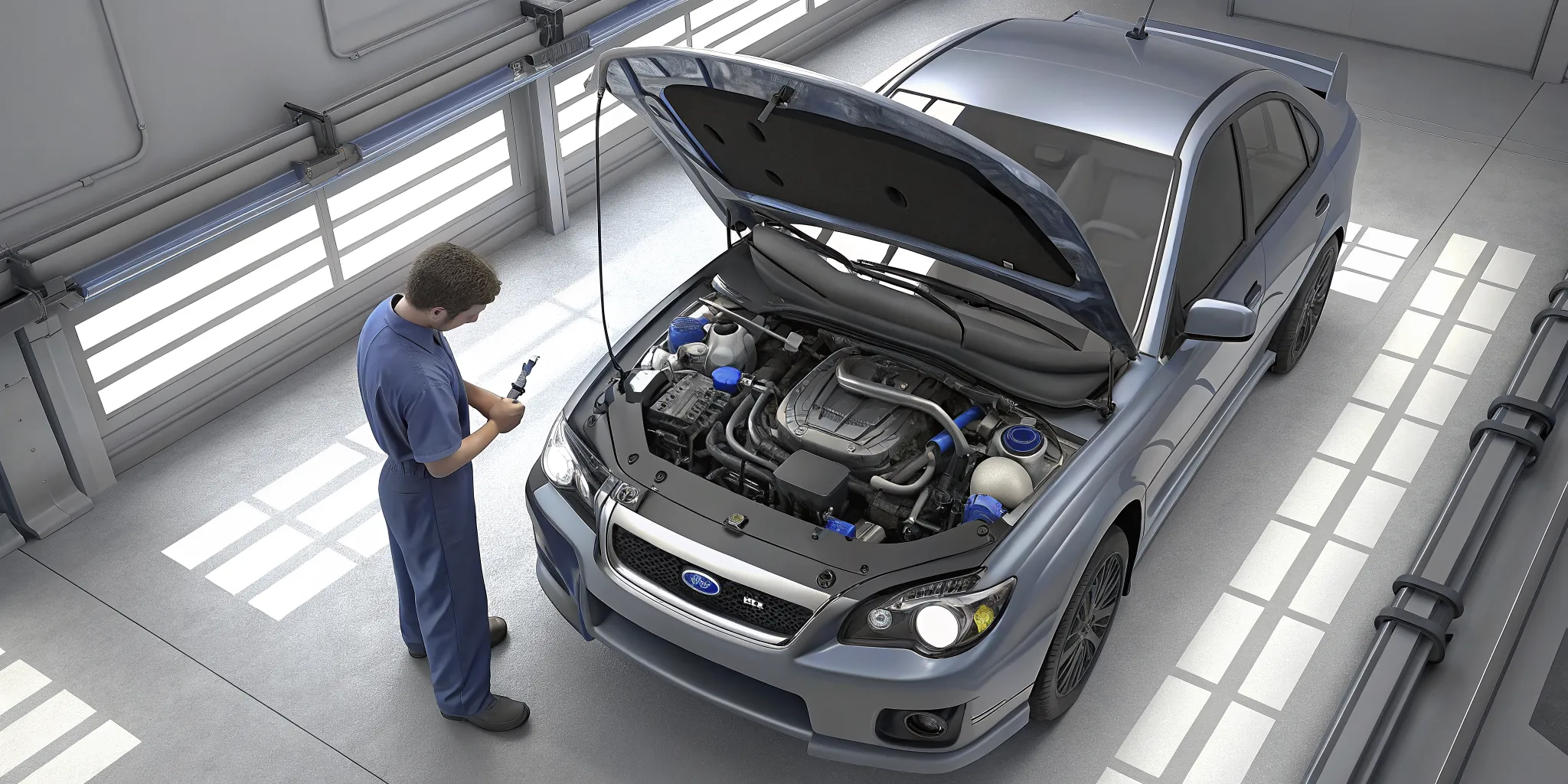 Visual inspection for Subaru WRX boost leak symptoms around intercooler connections