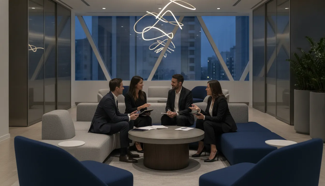 Event professionals networking as part of professional development for event planners