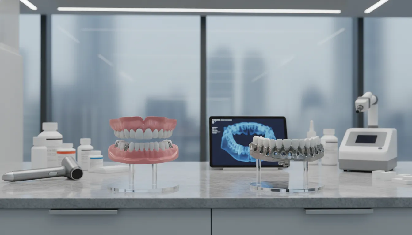 clinical comparison of implant overdentures vs hybrid dentures