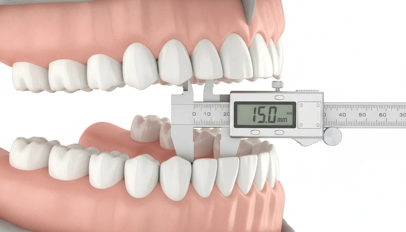 Clinical measurement for a limited interarch space full arch prosthesis