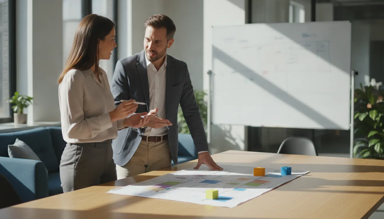Two staffing firm leaders planning growth while back-office payroll runs in the background