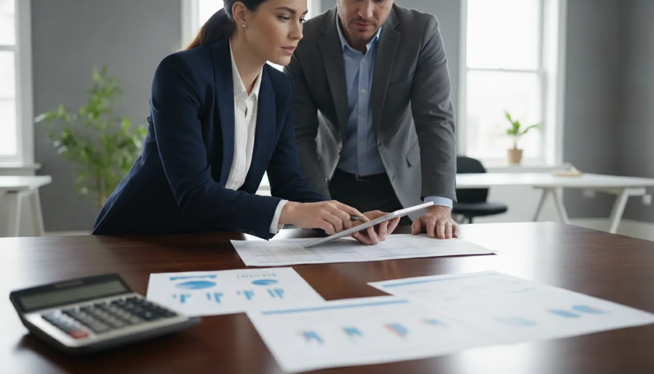 Staffing agency owner reviewing payroll tax burden and labor costs
