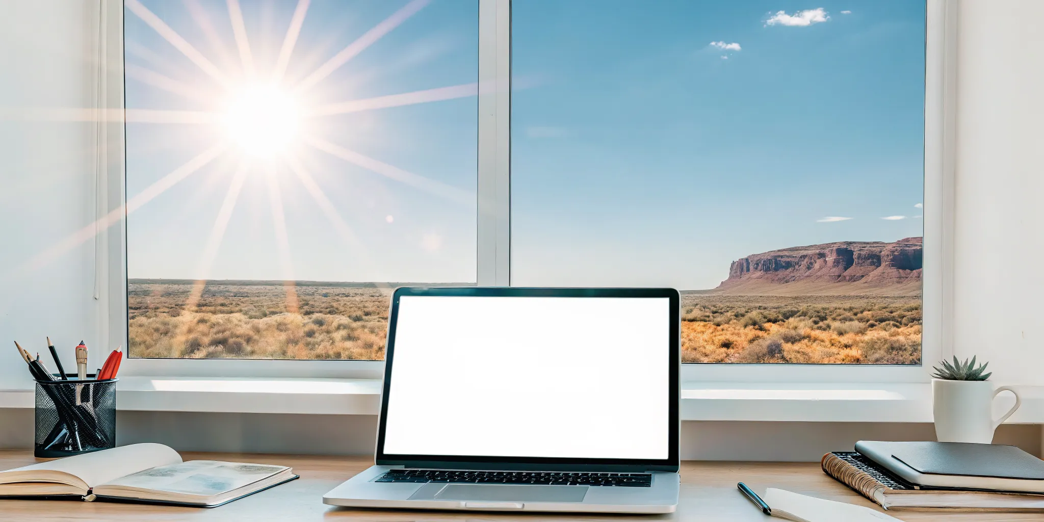 Arizona family reviewing online school options on a laptop in a sunlit home office