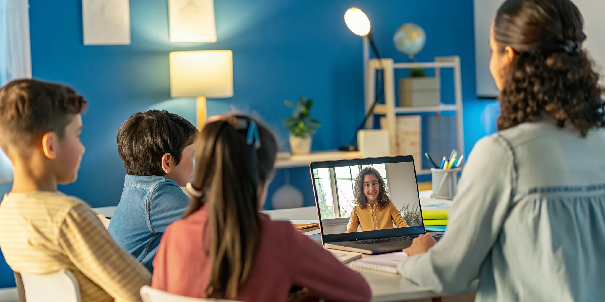 Online schools with live teachers in a bilingual virtual classroom