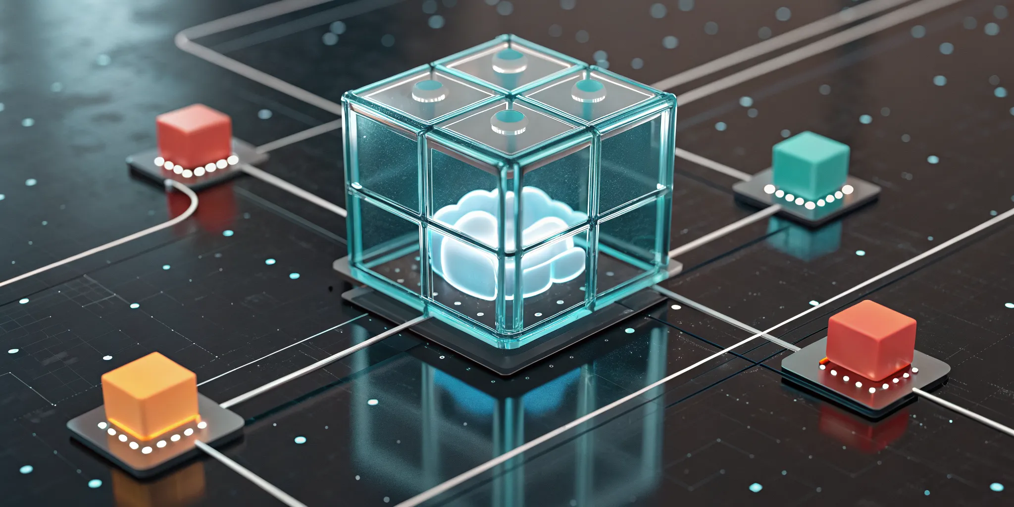 Example of a multi-cloud architecture connecting services from various cloud providers.