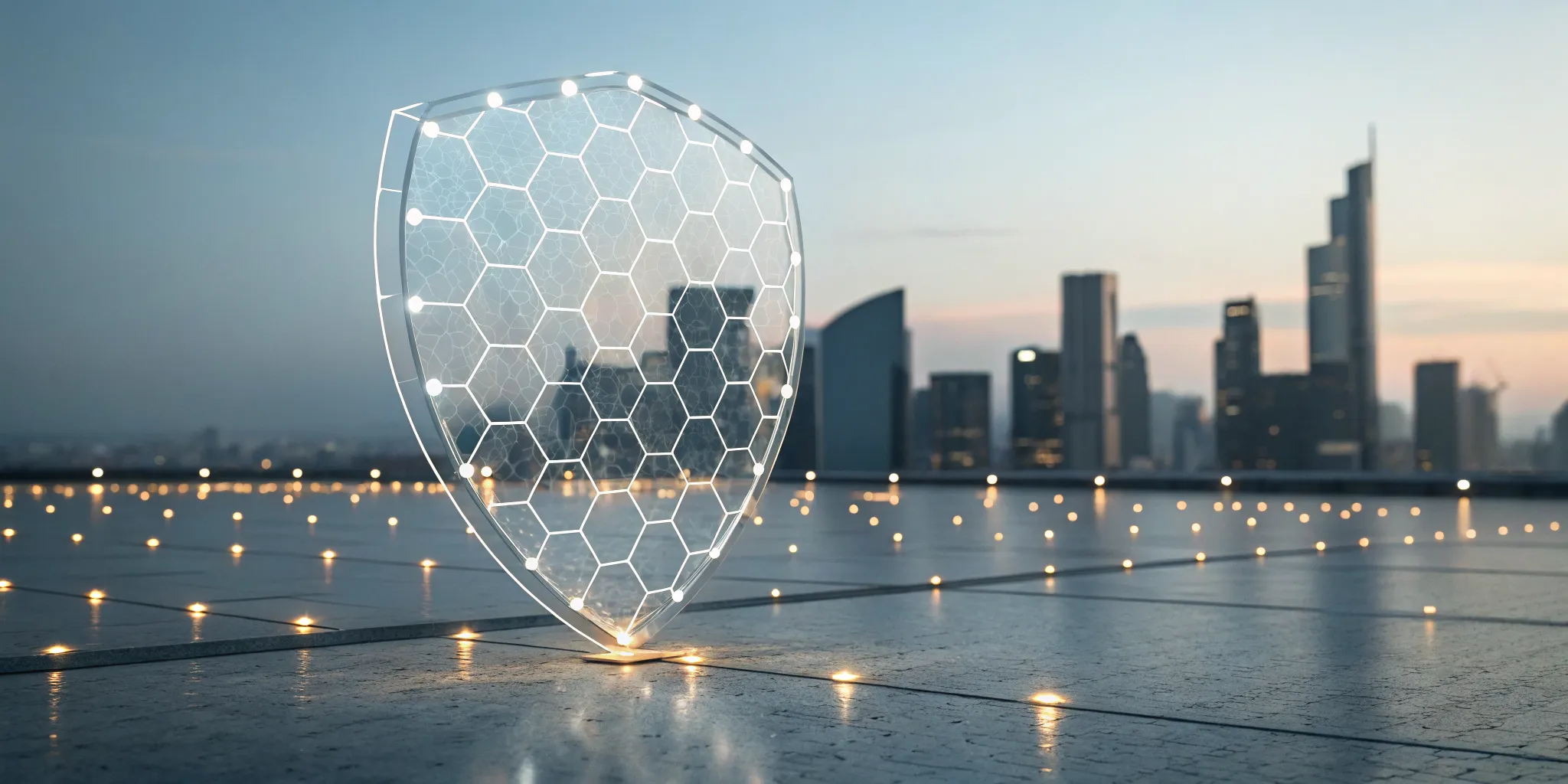 A digital shield protecting a large business with continuous vulnerability management.