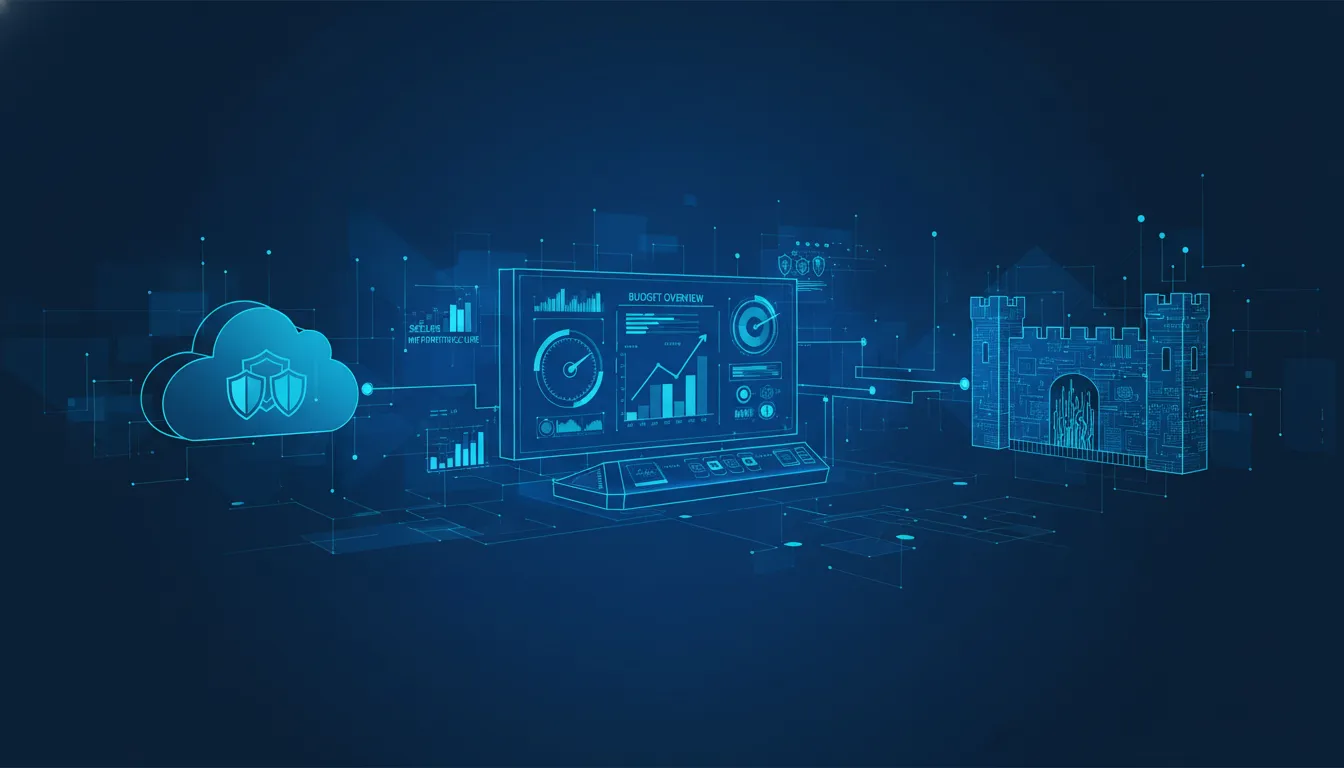 Executive reviewing a managed IT services budget dashboard