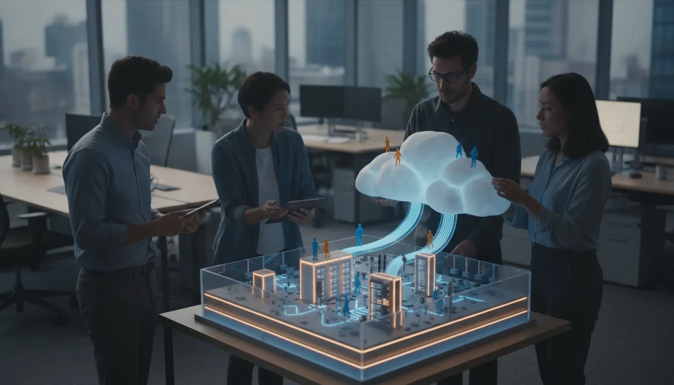 Diagram illustrating hybrid cloud benefits across connected infrastructure environments