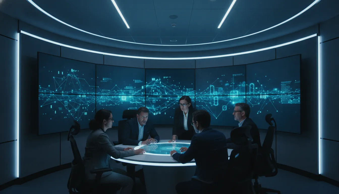 Security operations team monitoring managed cybersecurity services