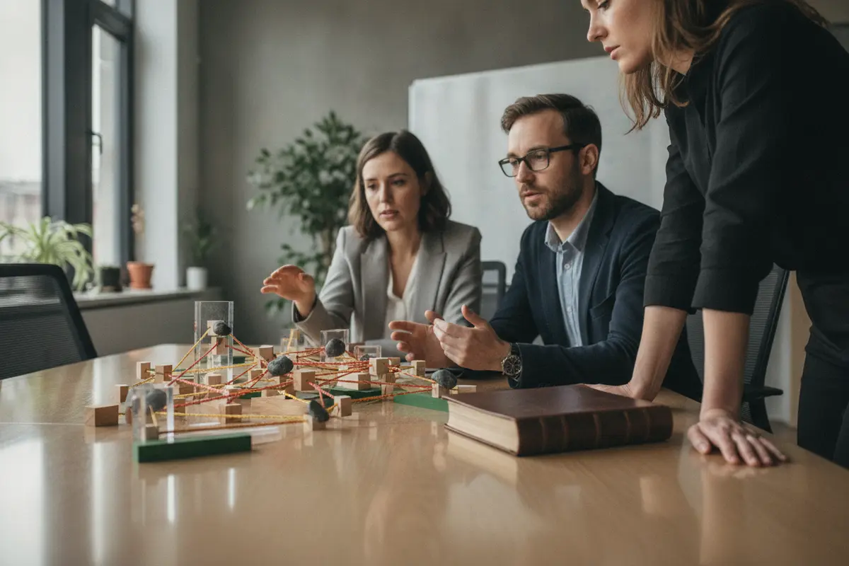 IT and security leaders collaborating on an asset map and risk register