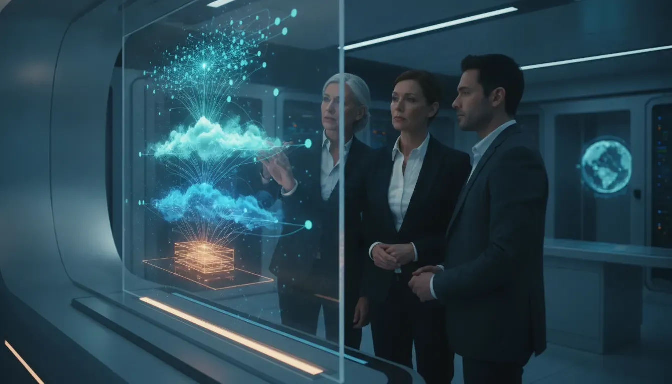 IT leaders evaluating public, private and hybrid cloud examples in an enterprise architecture review