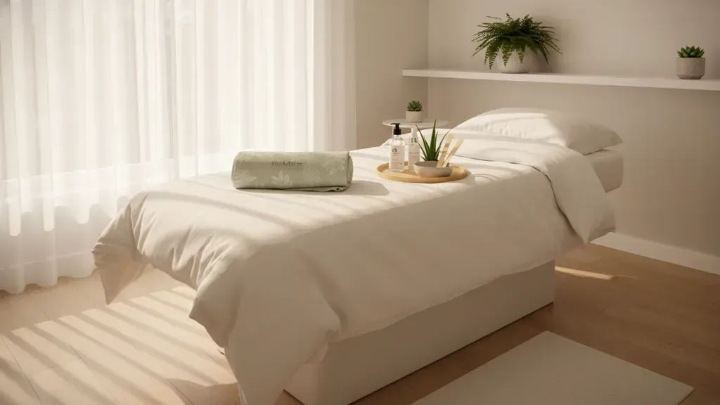 Clean waxing salon room for a Brazilian wax aftercare guide