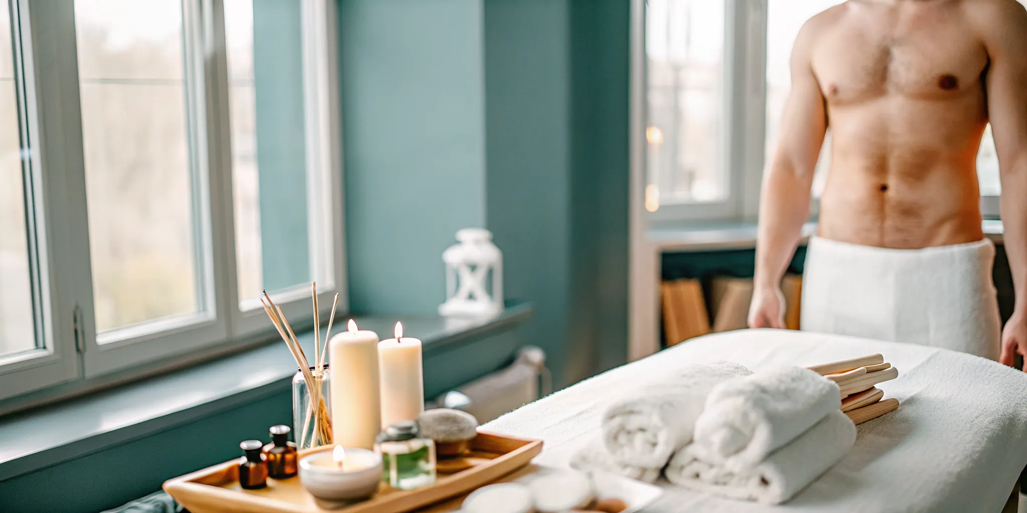 Gentle skincare after chest waxing for men