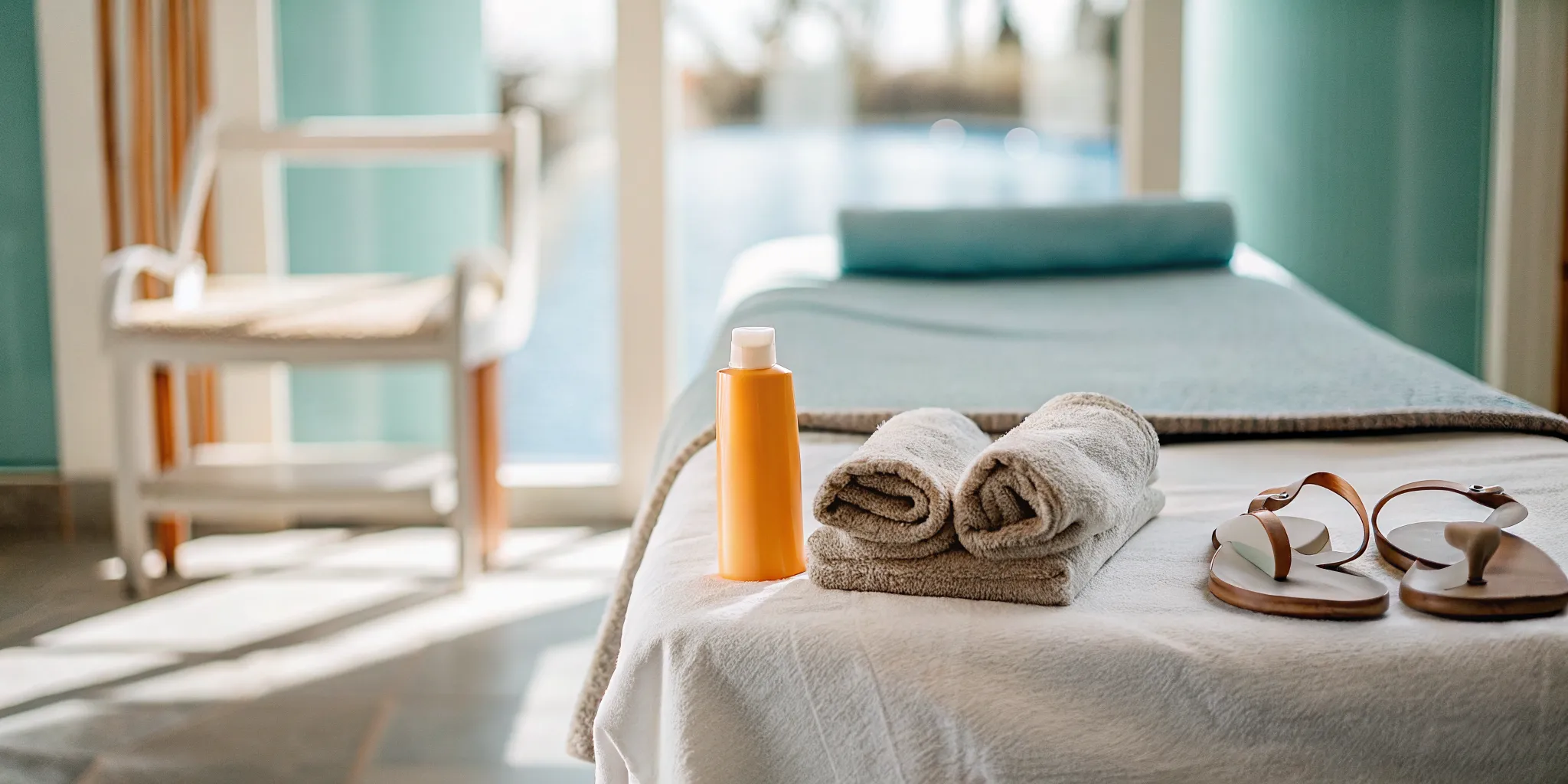 Full body waxing before beach vacation salon prep with beach essentials