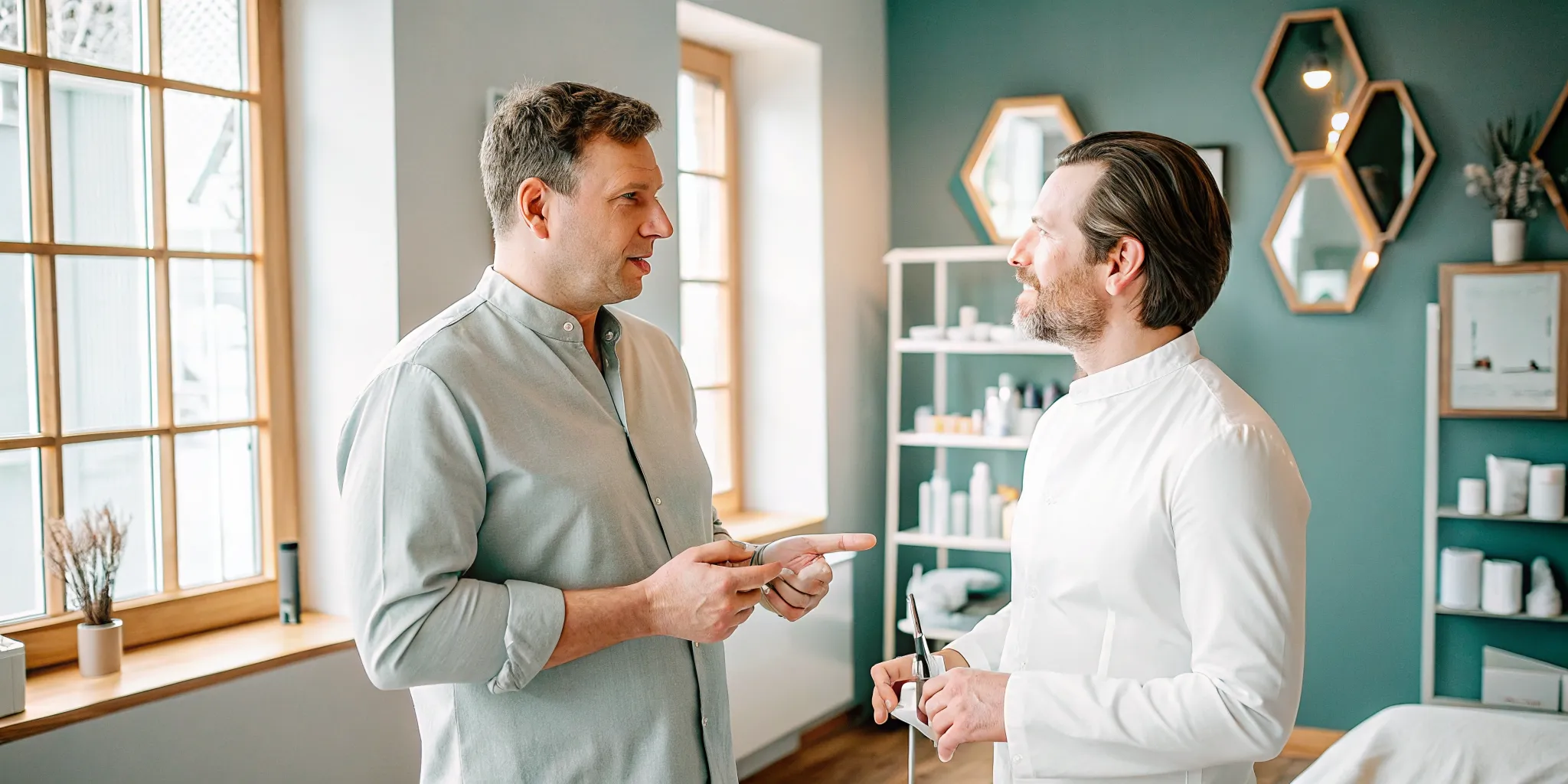 Professional consultation for nose and ear waxing for men
