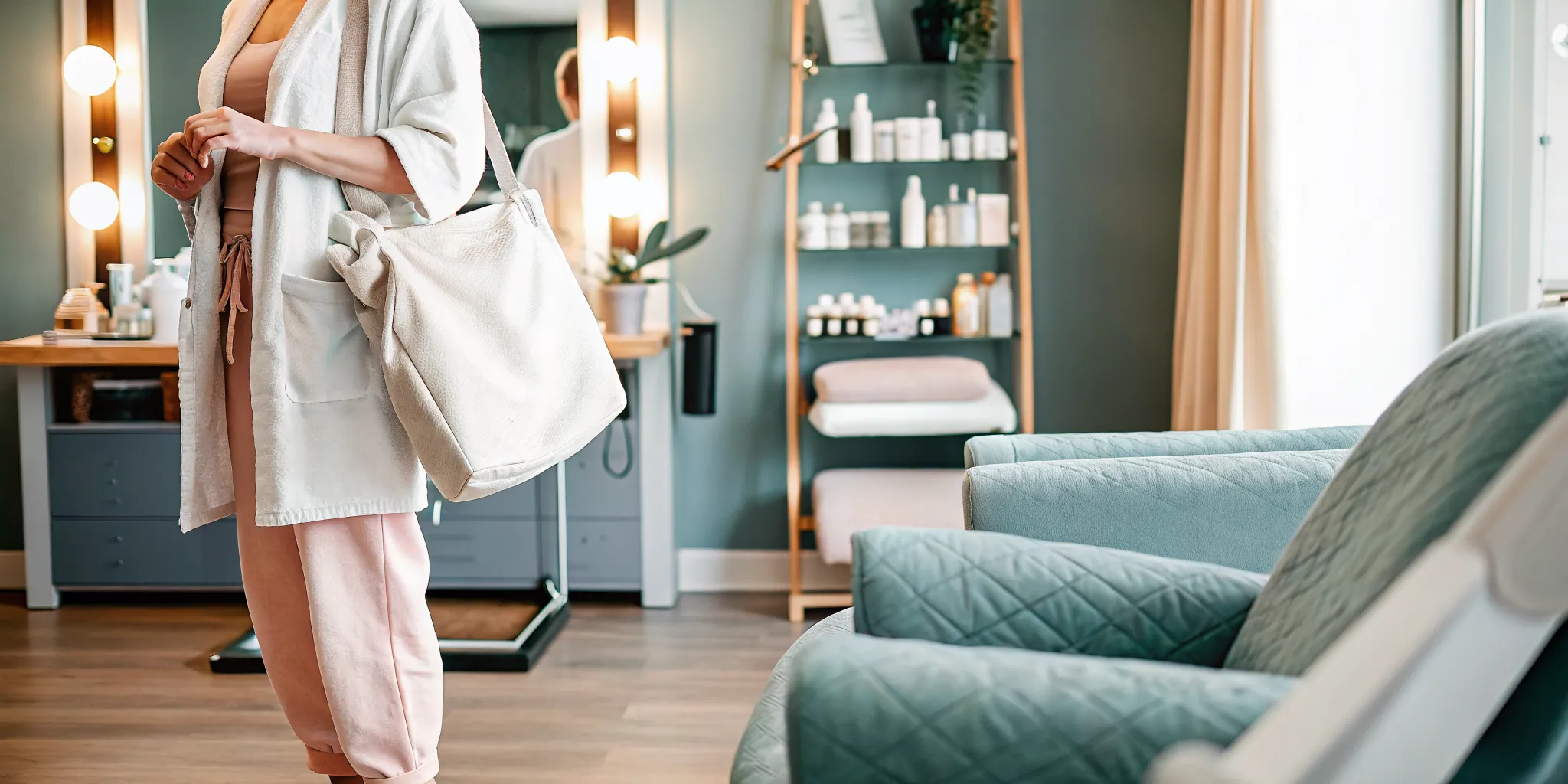 What to wear after waxing with a soft dress and relaxed outfit