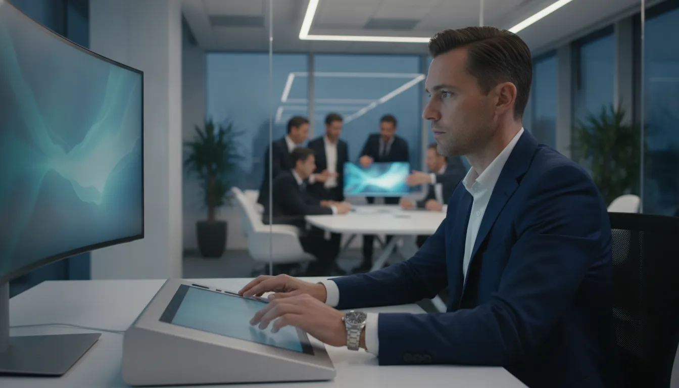 Trader monitoring market execution conditions