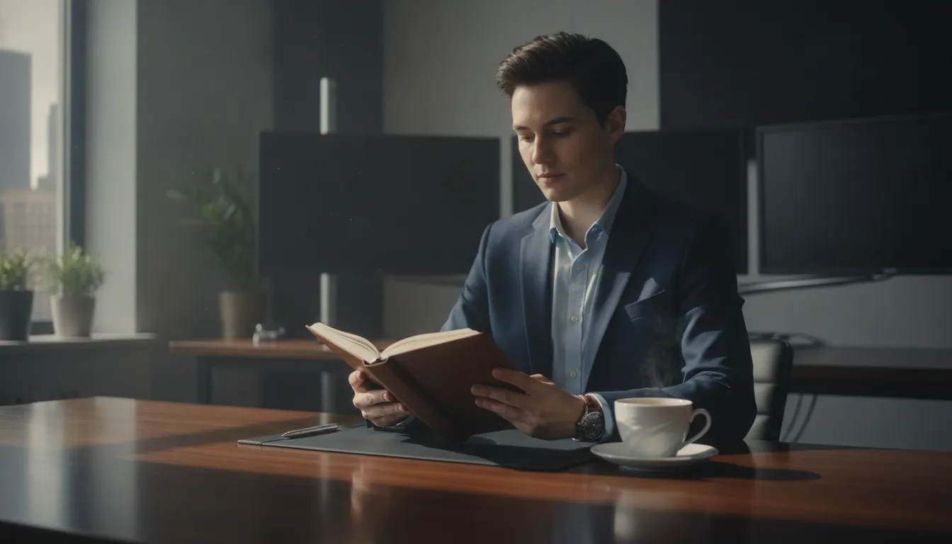 Trader calmly reviewing a preset risk plan before the trading day begins